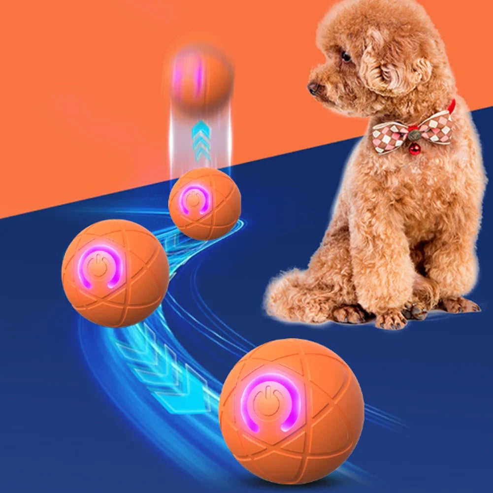 Smart Interactive Dog Ball: Auto Rolling & Moving Electric Toy with LED Lights, Relieve Boredom for Small, Medium, Large Dogs