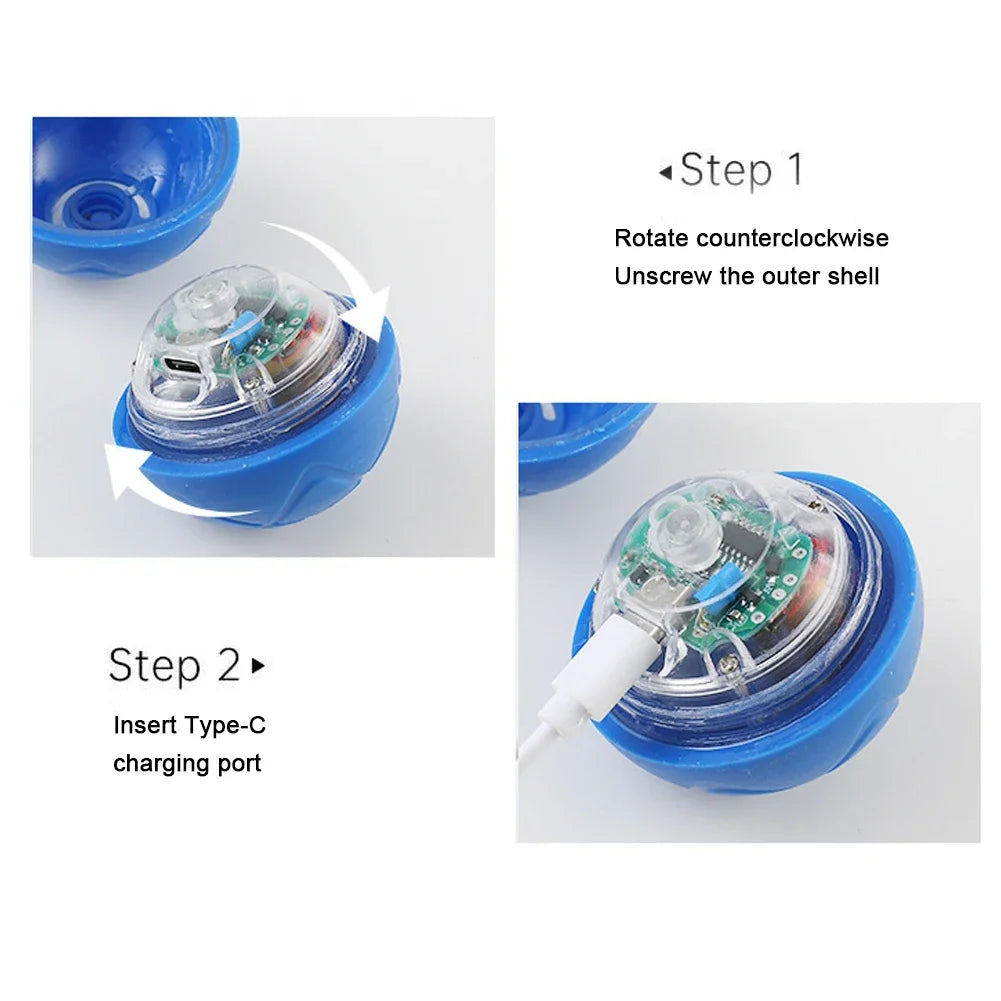 Smart Interactive Dog Ball: Auto Rolling & Moving Electric Toy with LED Lights, Relieve Boredom for Small, Medium, Large Dogs